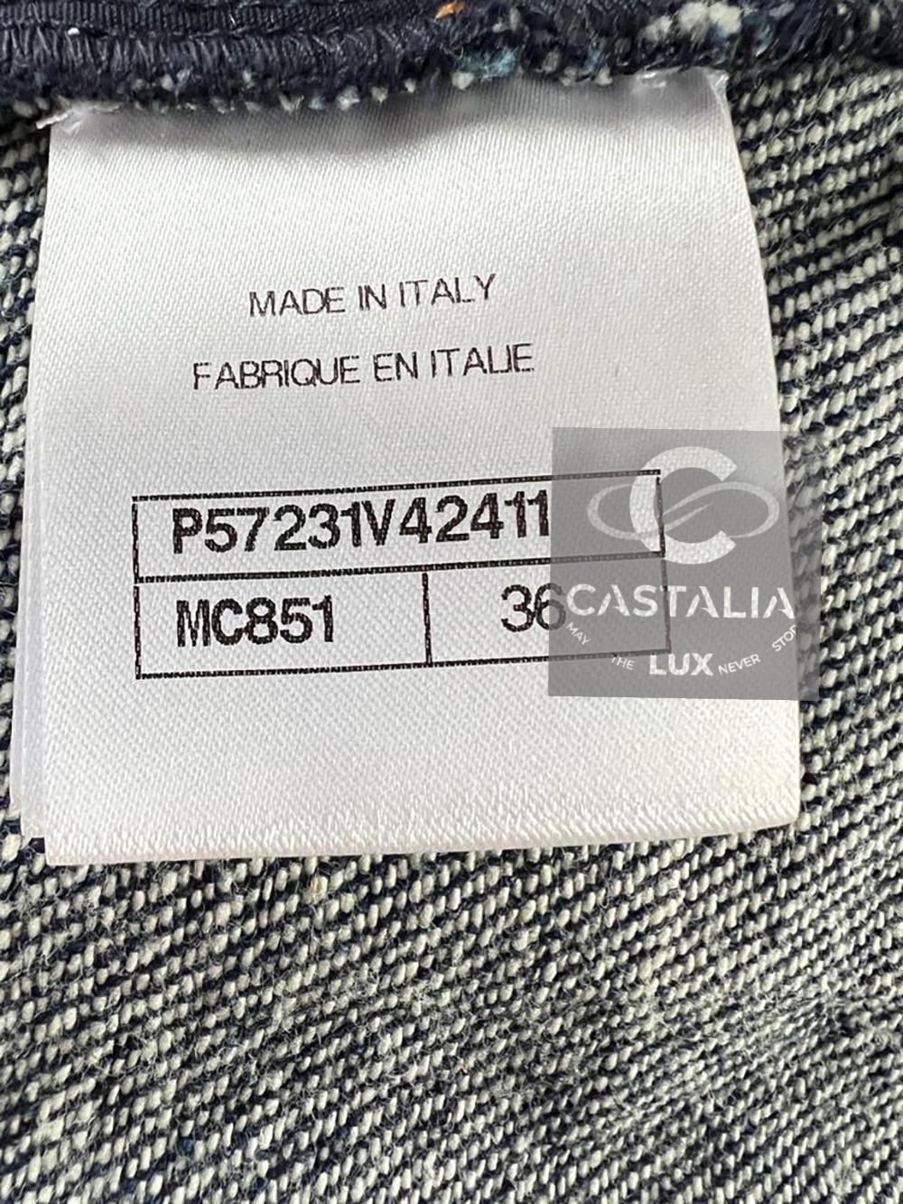 Chanel Coco Gabrielle Embroidery Jeans 36 FR For Sale 8