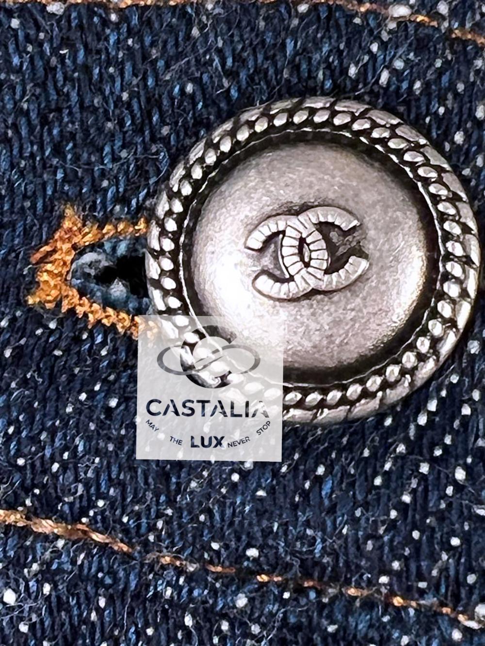 Chanel Coco Gabrielle Embroidery Jeans 36 FR For Sale 1