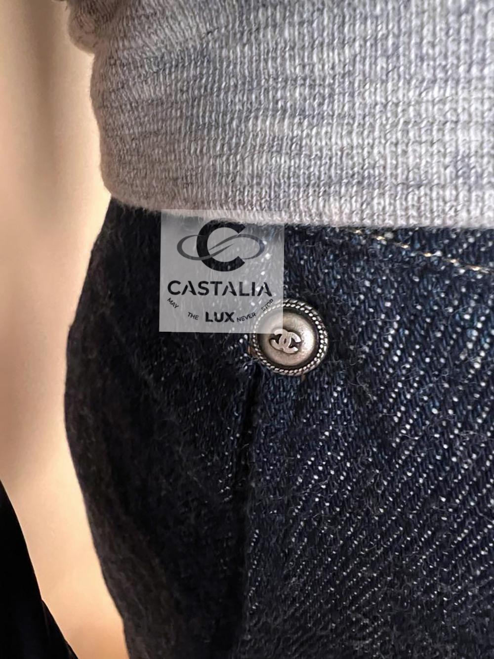 Chanel Coco Gabrielle Embroidery Jeans 36 FR For Sale 2