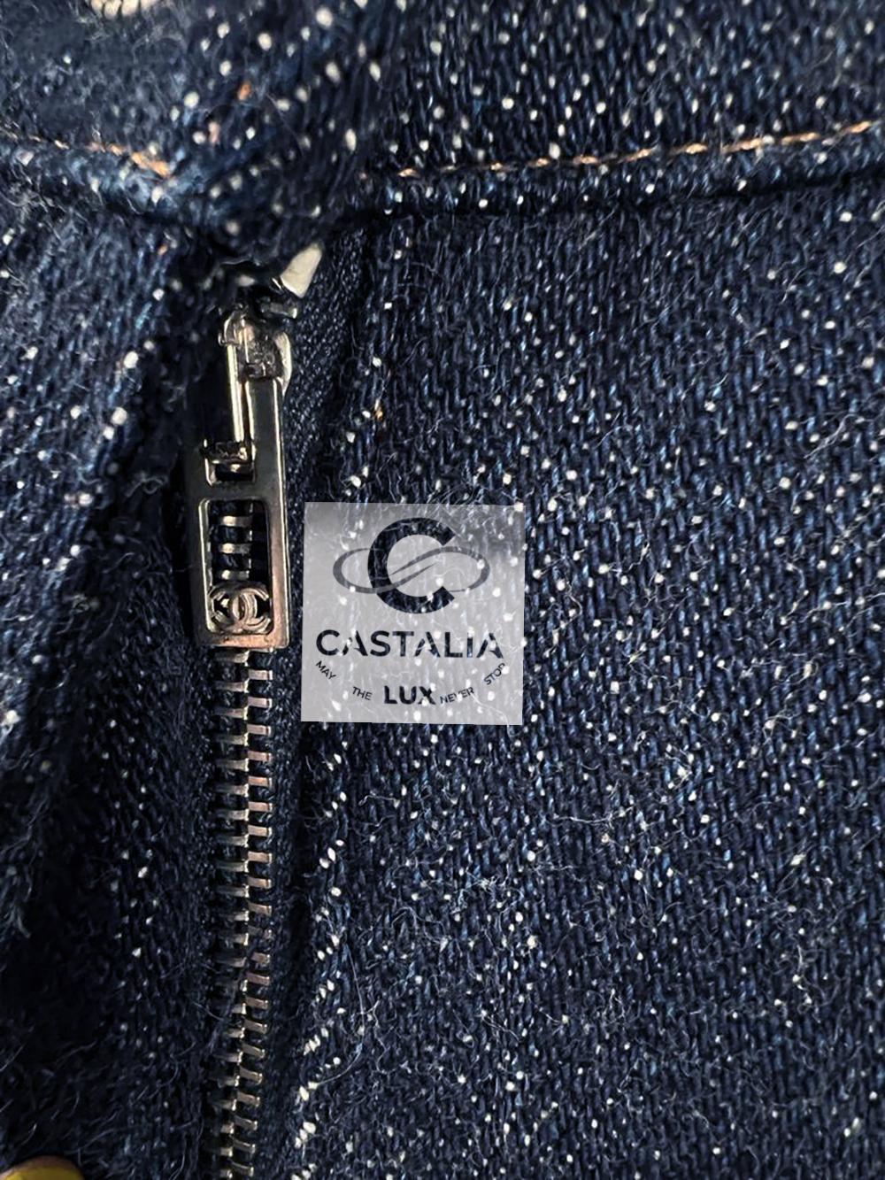 Chanel Coco Gabrielle Embroidery Jeans 36 FR For Sale 3