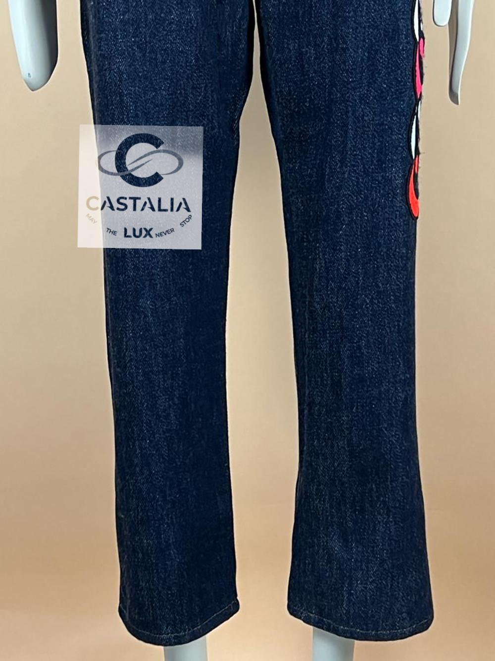 Chanel Coco Gabrielle Embroidery Jeans 36 FR For Sale 4