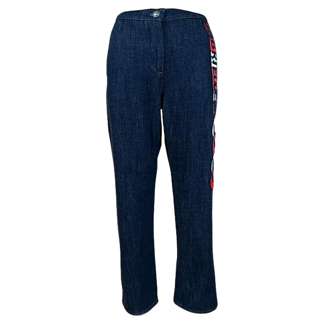 Chanel Coco Gabrielle Embroidery Jeans 36 FR For Sale