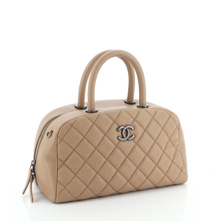 Chanel Coco Handle Bowling Bag Quilted Caviar Small