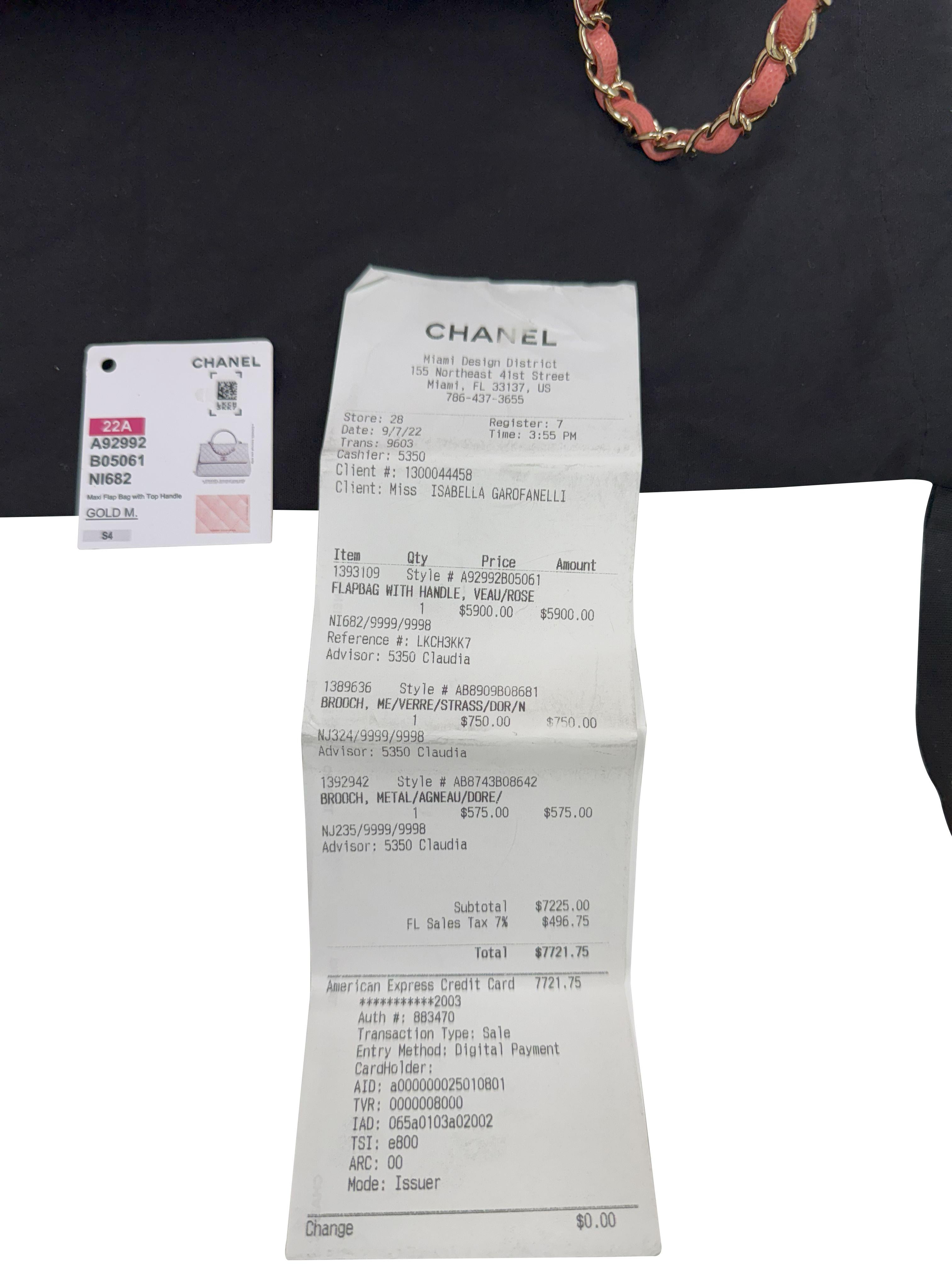 Chanel Coco Handle Flap Borsa in pelle di vitello martellata rosa in vendita 15