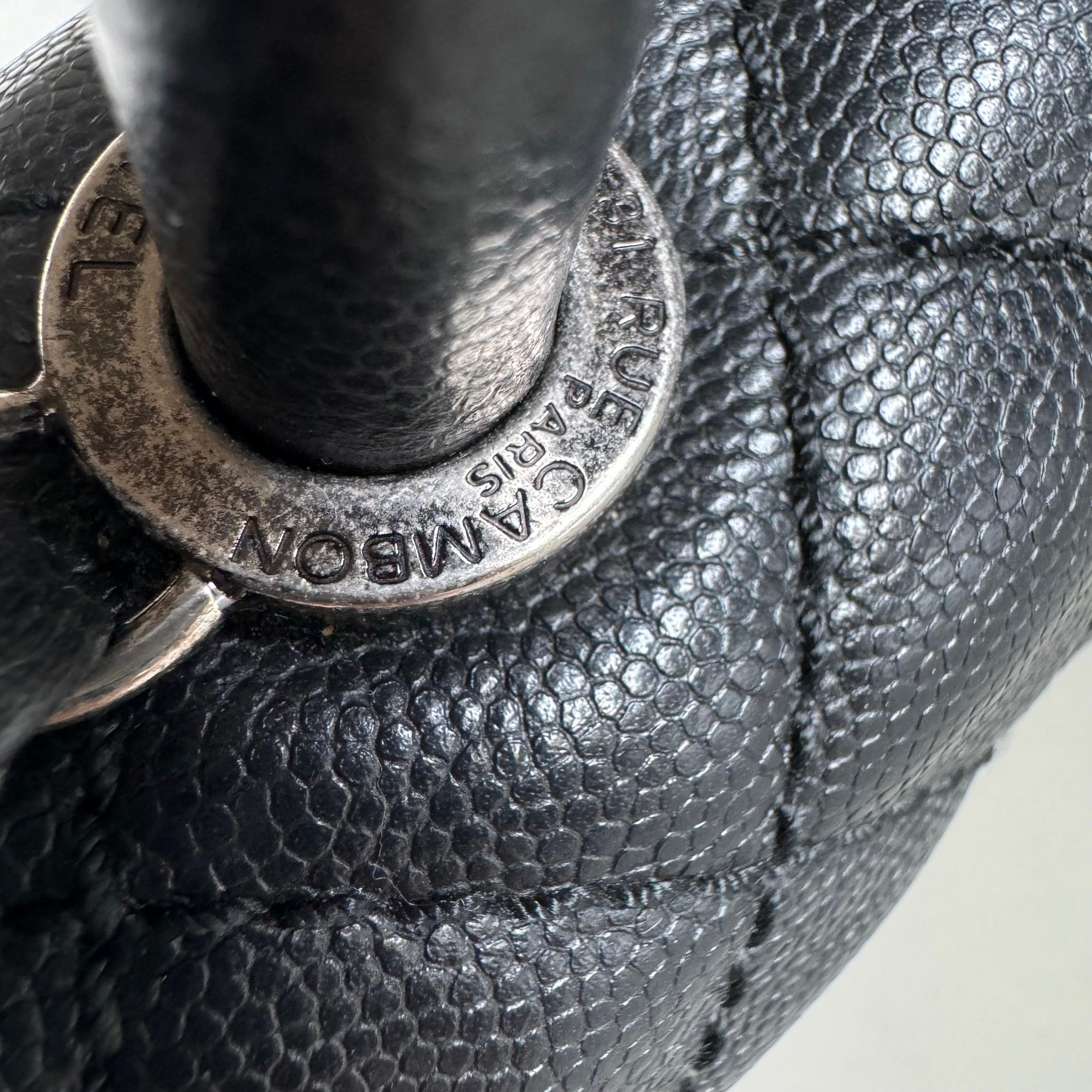 Chanel Coco Handle Medium Black Caviar Leather Silver Hardware, 2016 For Sale 8