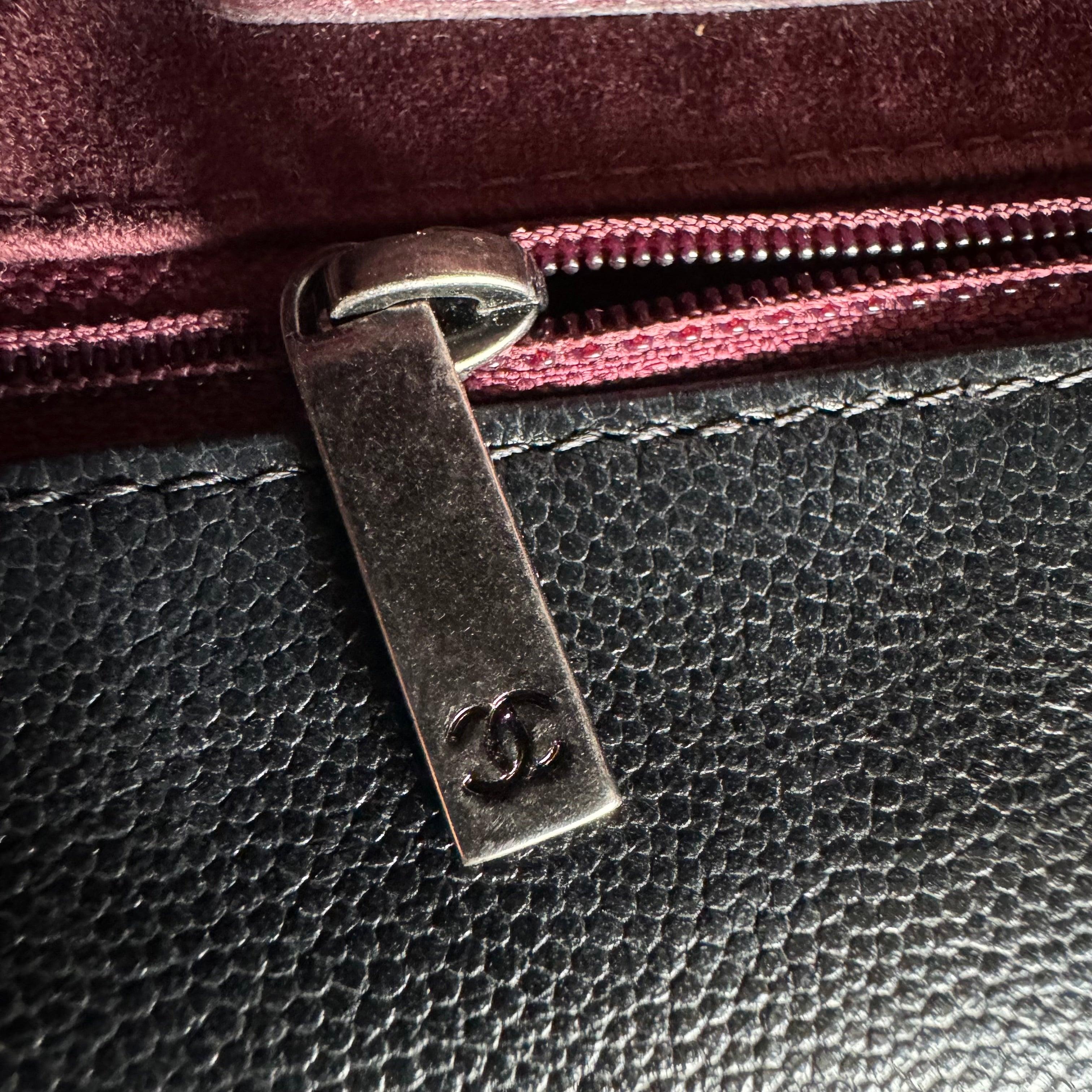 Chanel Coco Handle Medium Black Caviar Leather Silver Hardware, 2016 For Sale 15