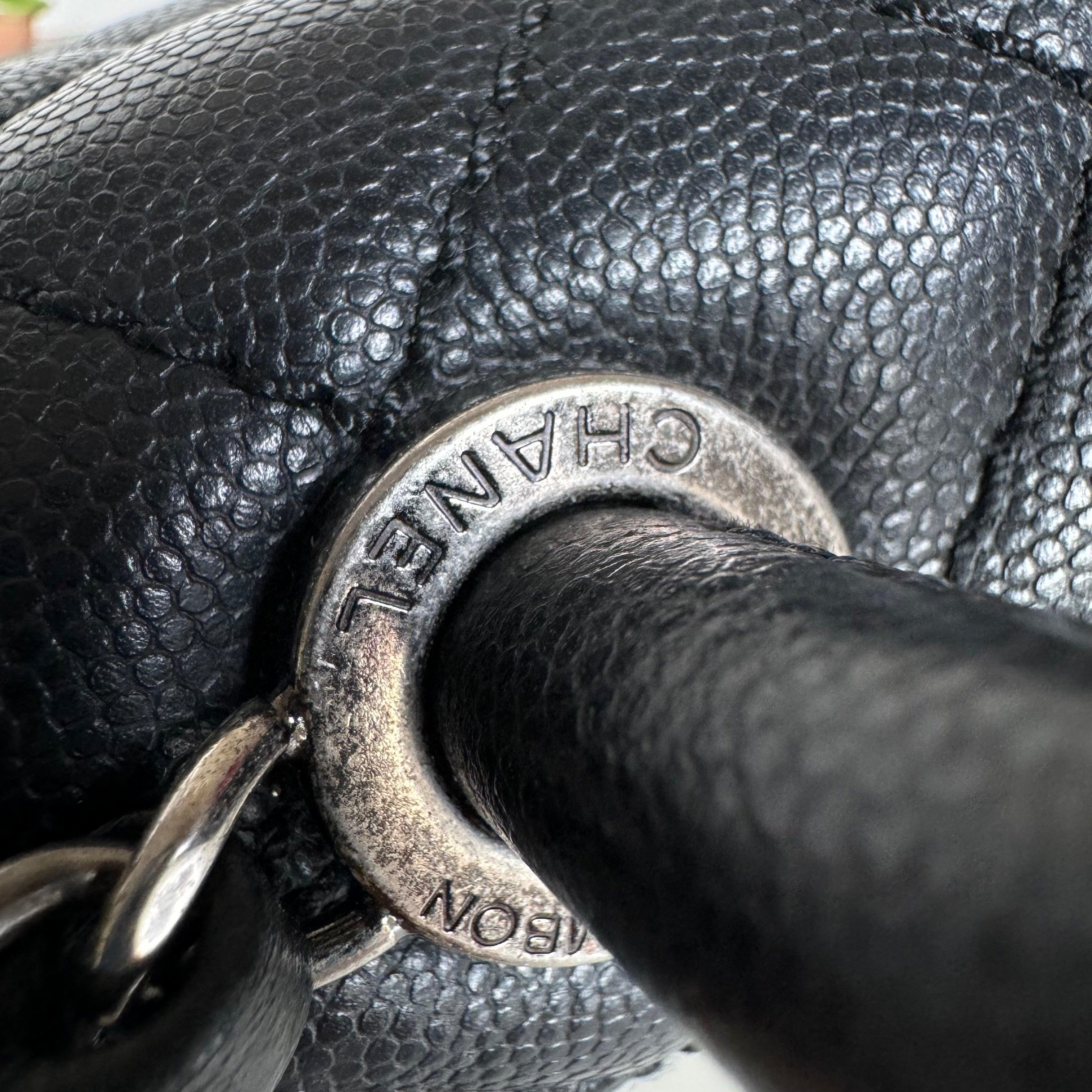 Chanel Coco Handle Medium Black Caviar Leather Silver Hardware, 2016 For Sale 5