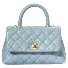 Chanel Coco Handle Mini Polvo Azul Caviar