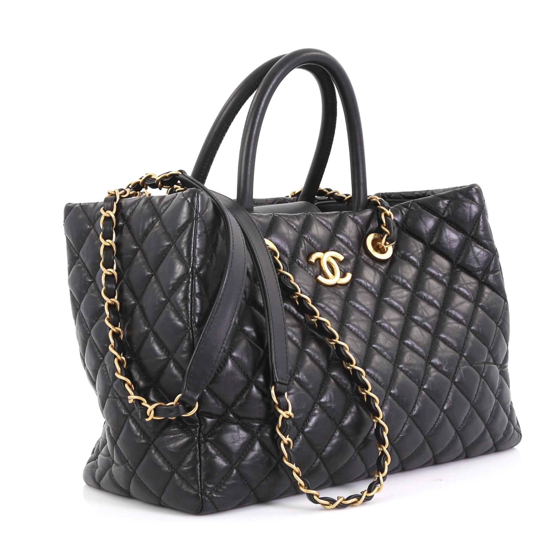 Chanel coco shop handle shopping tote