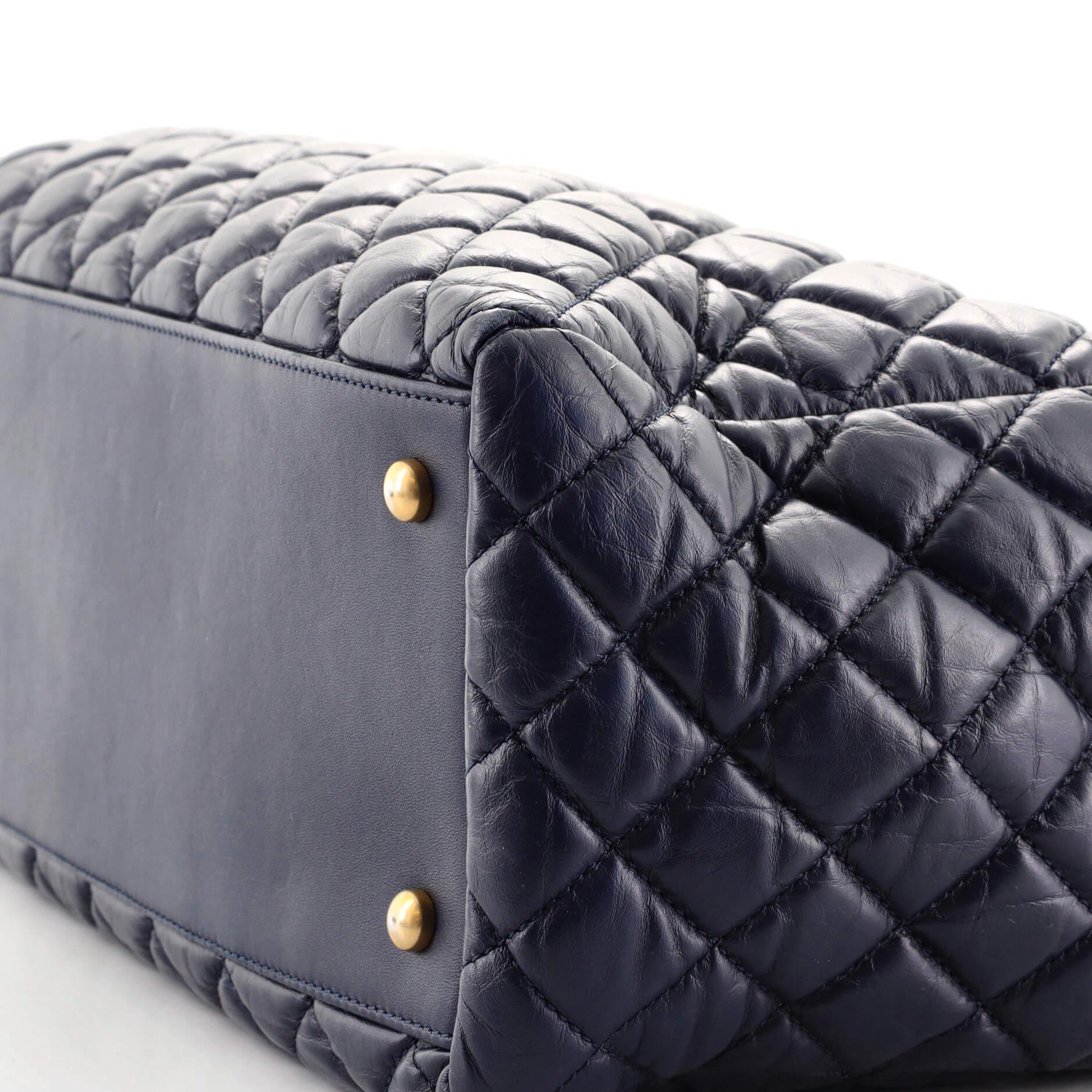 Women's or Men's Chanel Coco Handle Shopping Tote Quilted Aged Calfskin Medium