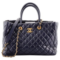 Chanel Coco Handle Shopping Tote Quilted Aged Calfskin Medium