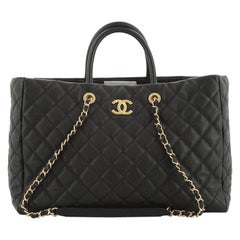 Chanel Coco Handle Shopping Tote Quilted Caviar Large