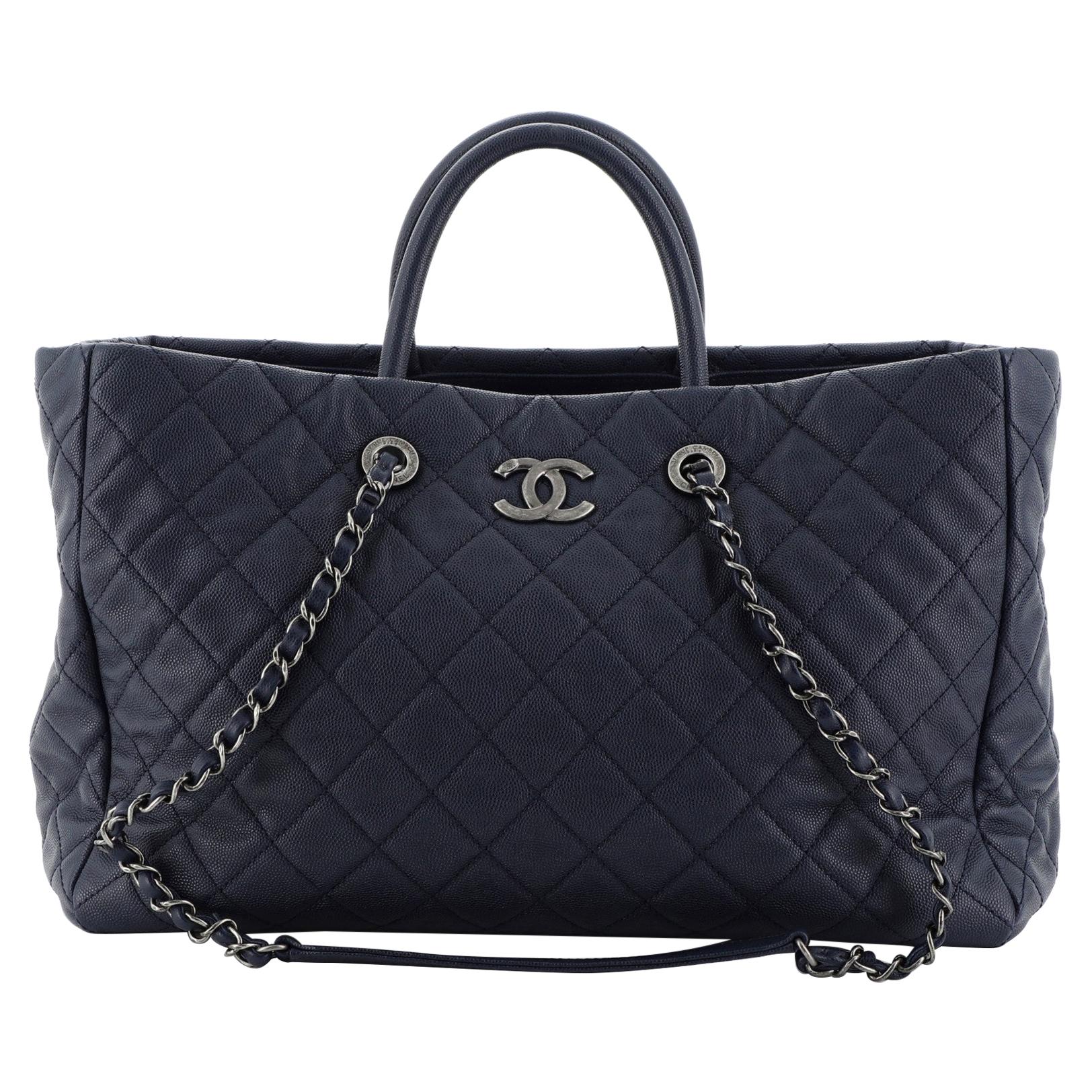 Chanel Coco Handle Shopping Tote Quilted Caviar Large
