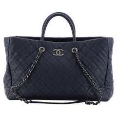 Chanel Coco Handle Shopping Tote Quilted Caviar Large 