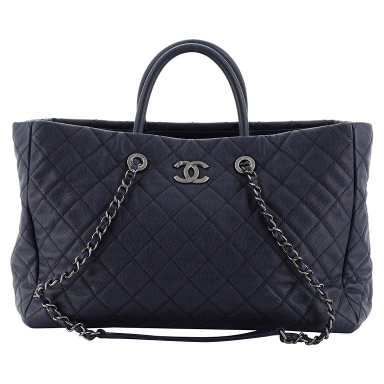 Chanel Coco Handle Shopping Tote Quilted Caviar Large at 1stDibs