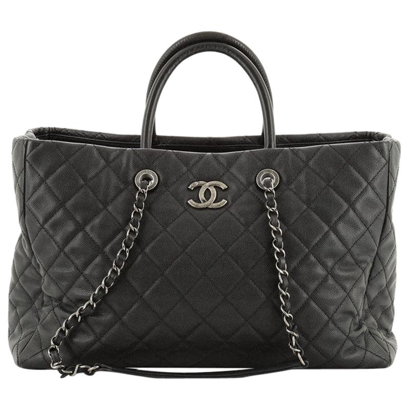 Chanel Coco Handle Shopping Tote Quilted Caviar Large