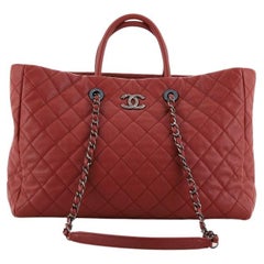 Chanel Coco Handle Shopping Tote Quilted Caviar Large