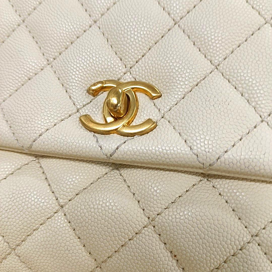 Chanel Coco Handle Small Beige Caviar Leather Gold Hardware, 2017 8
