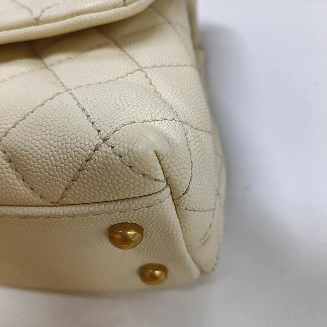 Chanel Coco Handle Small Beige Caviar Leather Gold Hardware, 2017 11