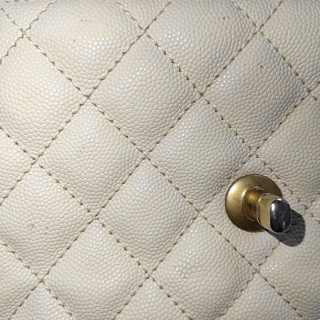Chanel Coco Handle Small Beige Caviar Leather Gold Hardware, 2017 2