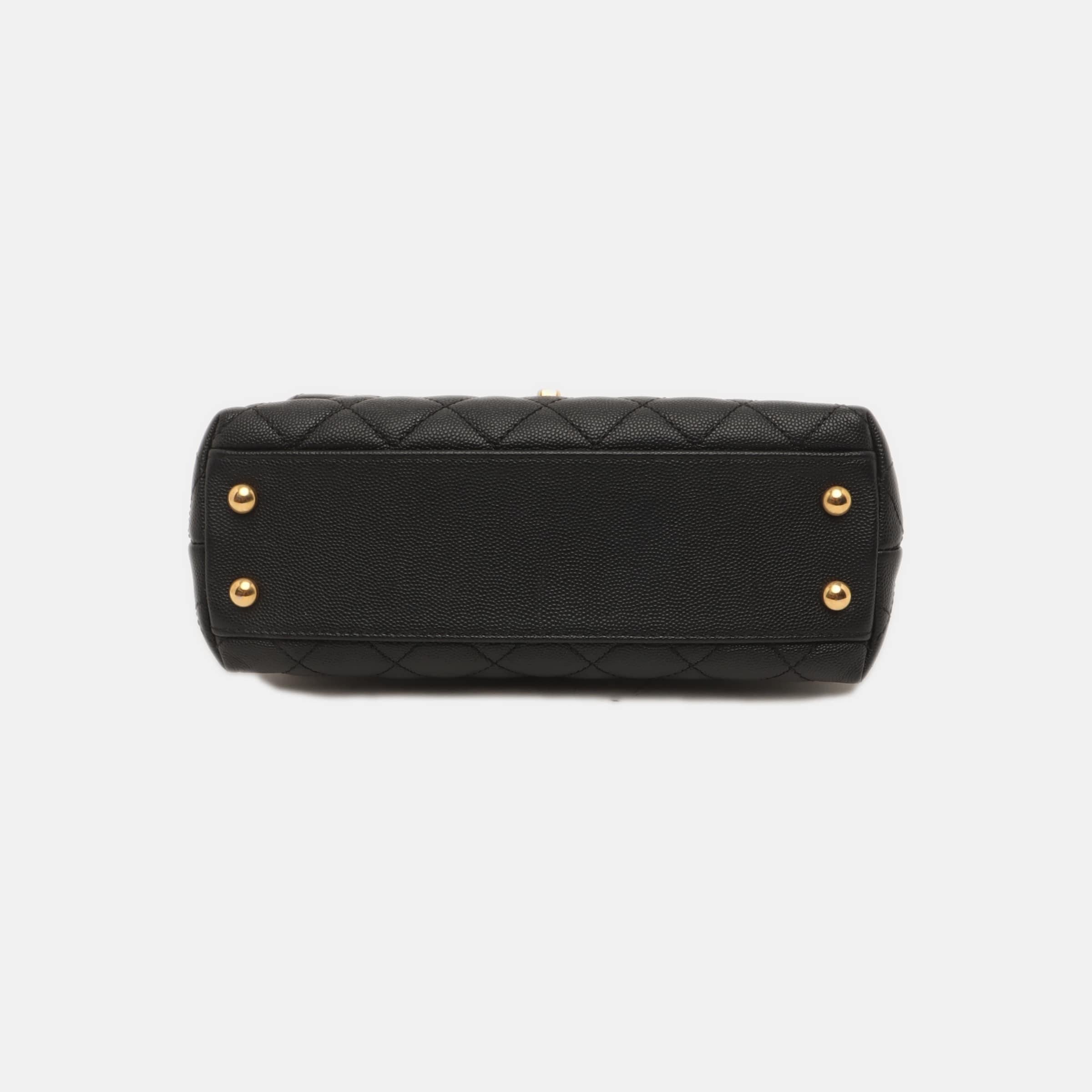 Chanel Coco Handle Small Black Caviar Leather Gold Hardware 2017 1