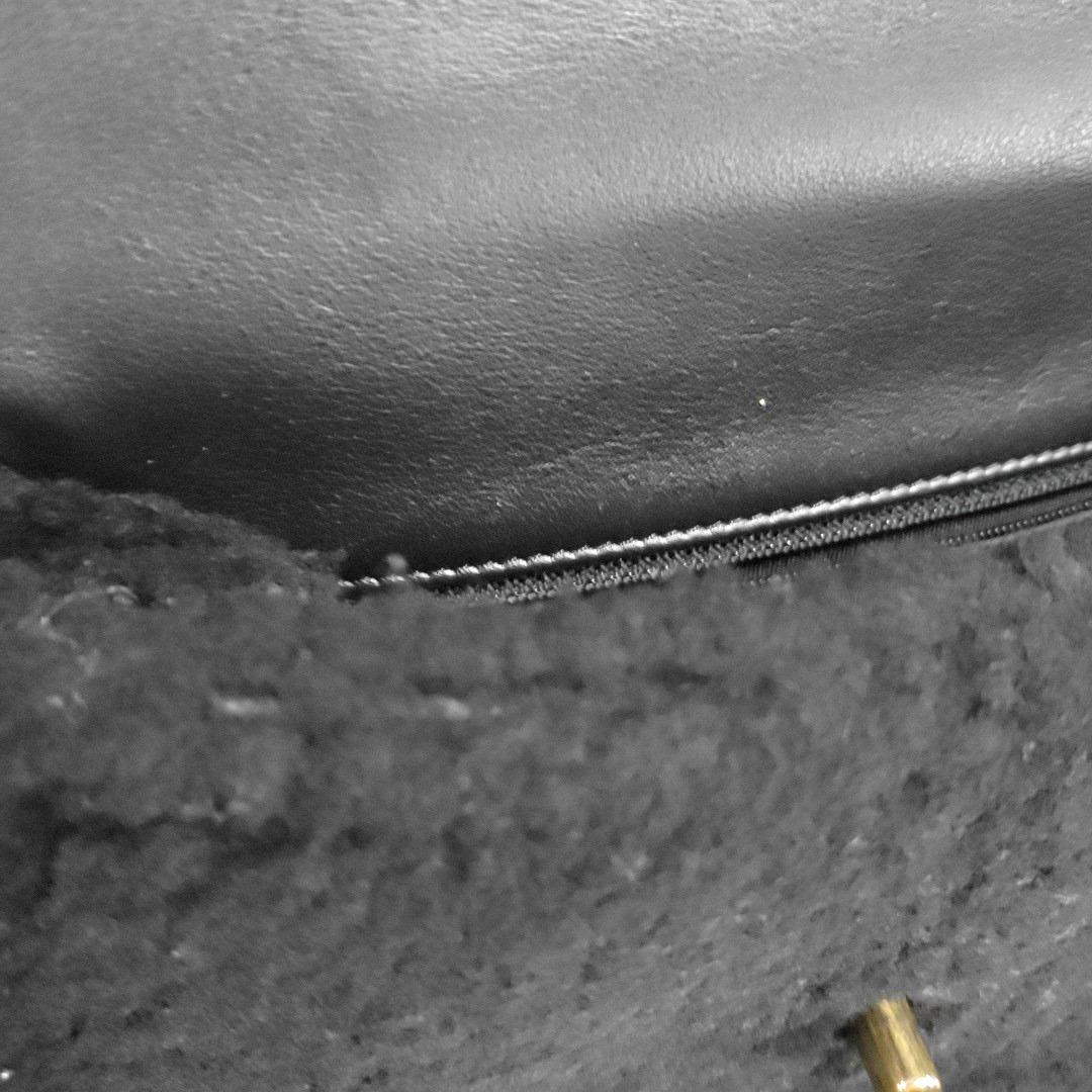 Chanel Coco Handle Small Black Shearling Gold Hardware, 2017 For Sale 10