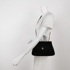 Chanel Coco Handle Small Black Shearling Gold Hardware, 2017