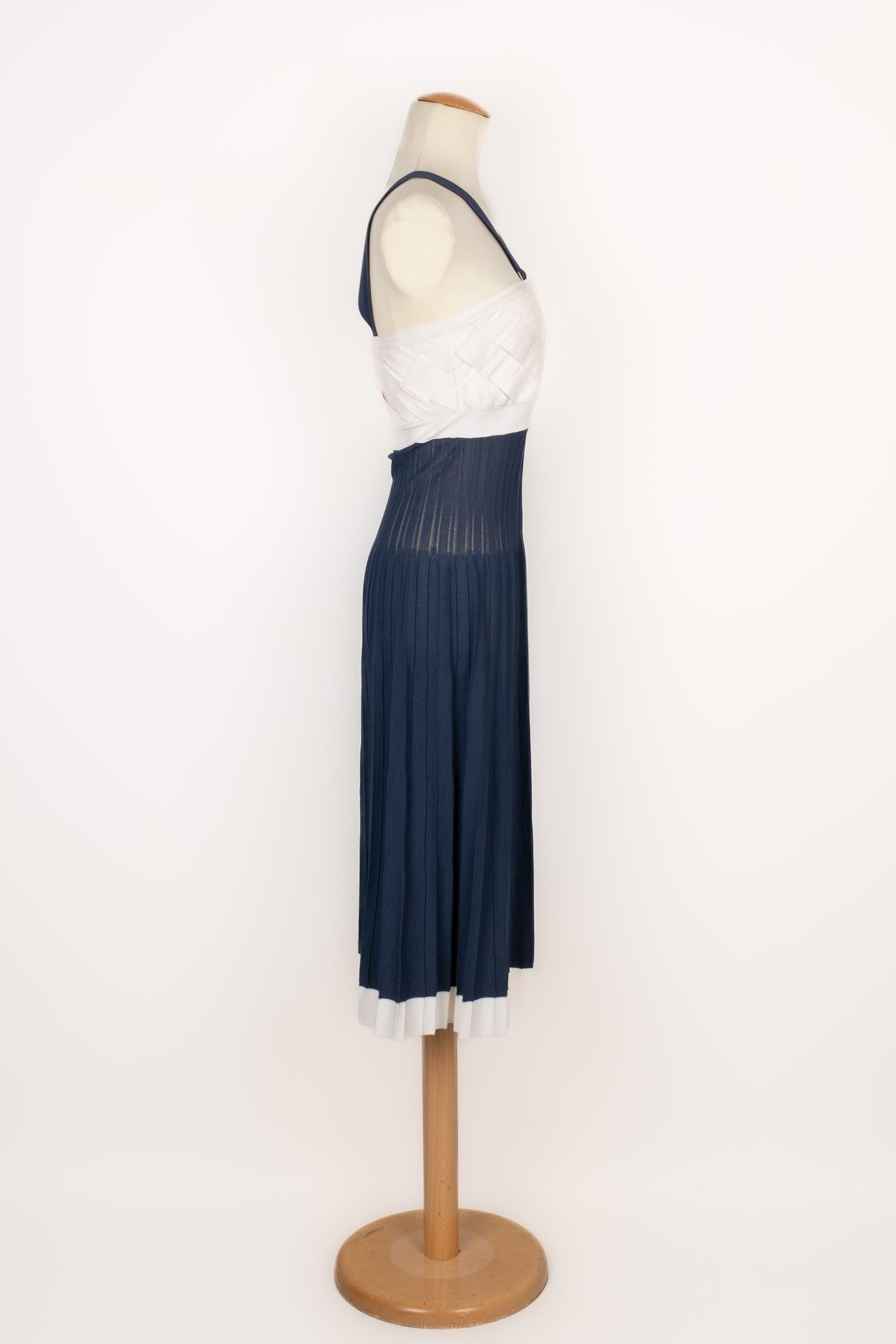 Ensemble « Coco Line » blanc et bleu marine de Chanel, 2008 en vente 1