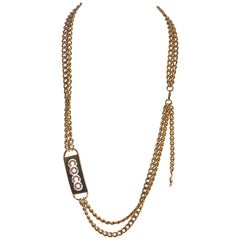 Chanel COCO Logo Double Chain Necklace Belt