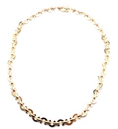 Chanel Coco Logo Link Yellow Gold Chain Necklace