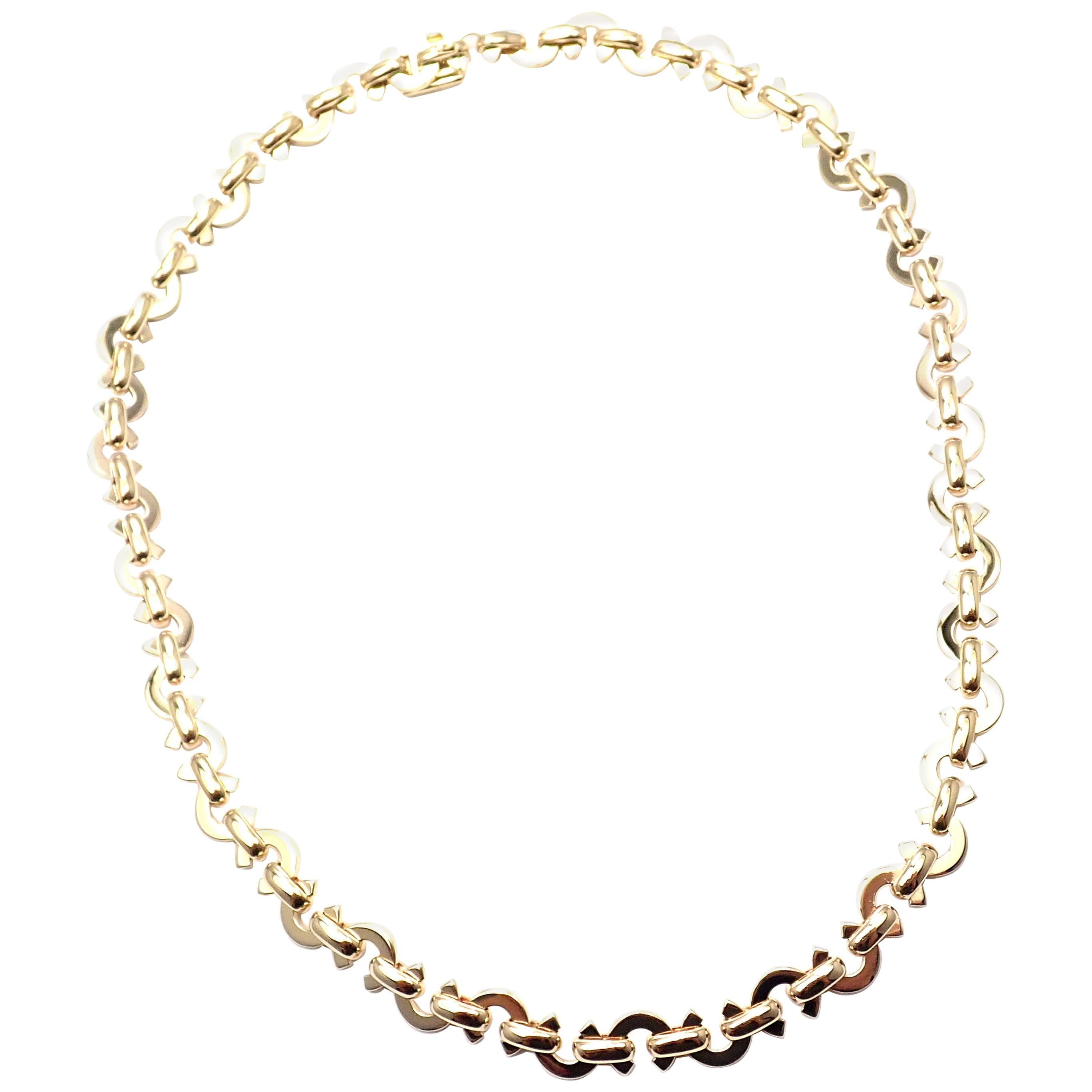 Chanel Coco Logo Link Yellow Gold Chain Necklace