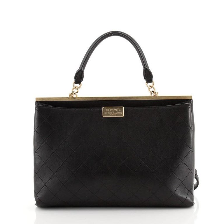 Chanel Coco Luxe Shopping Tote Quilted Calfskin Large at 1stDibs