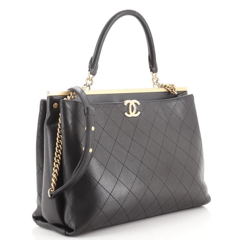 Chanel Coco Luxe Shopping Tote Quilted Calfskin Large