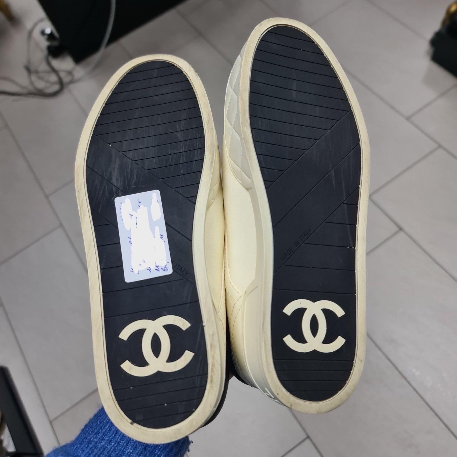 Chanel Coco Mark Leather Trainers Sneakers For Sale 5