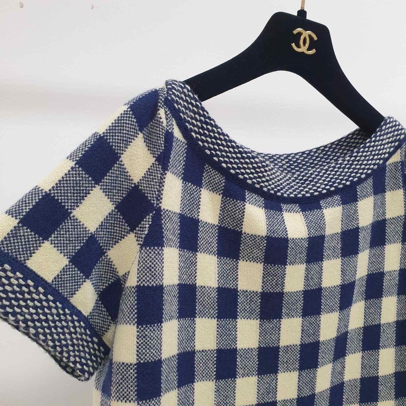 Gray CHANEL Coco Mark Logo Sweater Tops For Sale