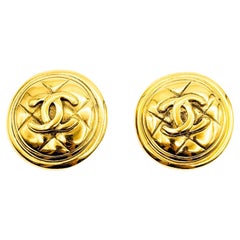 Chanel Coco Mark Matelasse Earrings