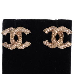 CHANEL COCO Mark rhinestone earring Metal Ladies