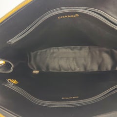 CHANEL Coco Mark Tote Black Caviar Leather Handbag 1991–1994
