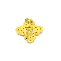 Chanel Coco Chanel Vintage Gold CC Logo Broche, 1997