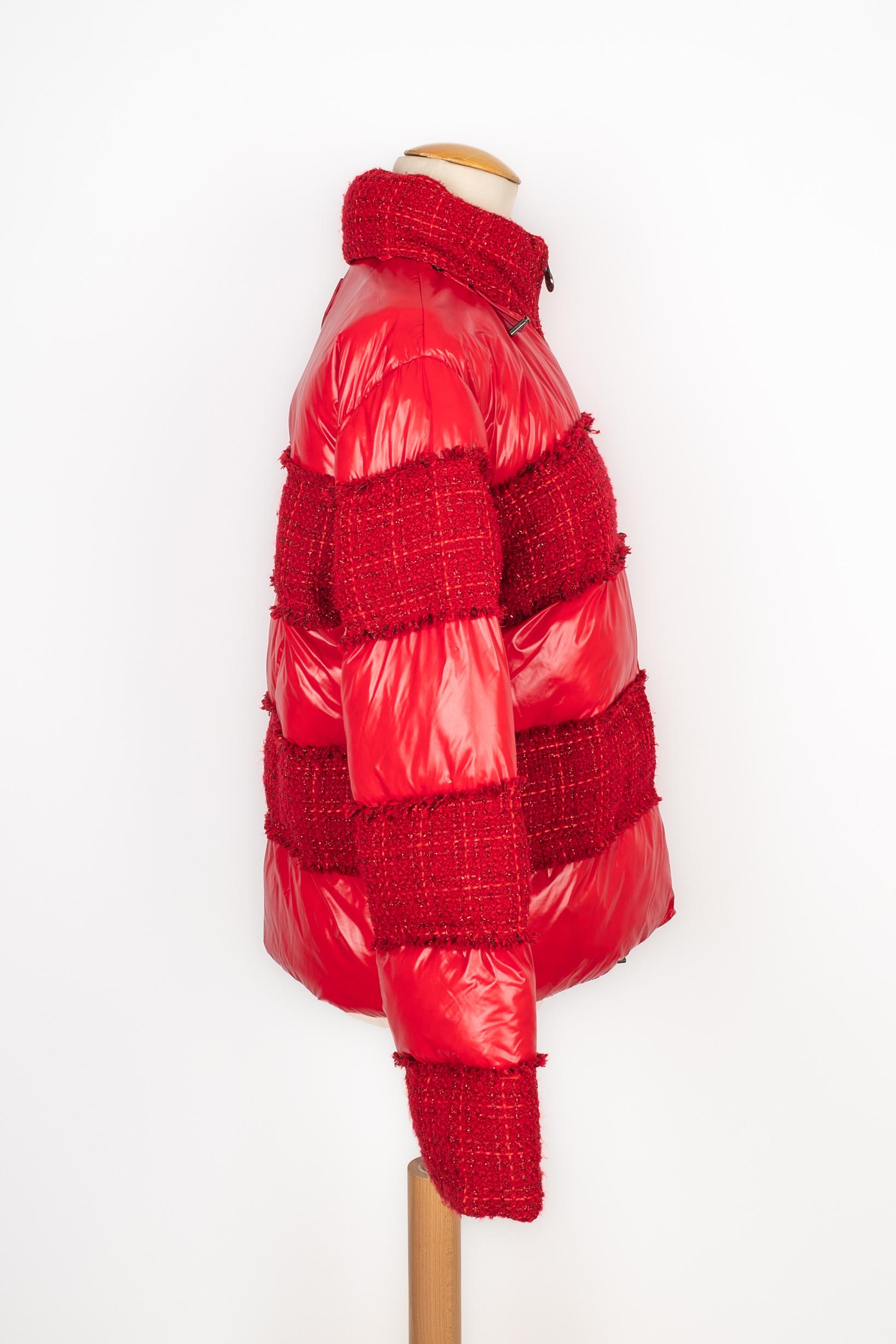 Red Chanel Coco Neige 2018 Down Jacket For Sale