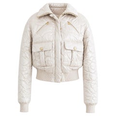 Chanel Coco Neige 2018 Iridescent Gold Camellia 18B Puffer Down Jacket