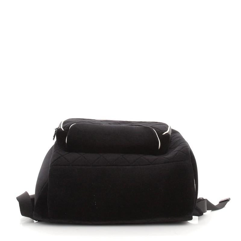 Women's or Men's Chanel Coco Neige Front Pocket Backpack Quilted Velvet