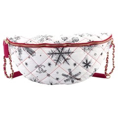 Chanel Coco Neige Waist Bag Quilted Printed Nylon