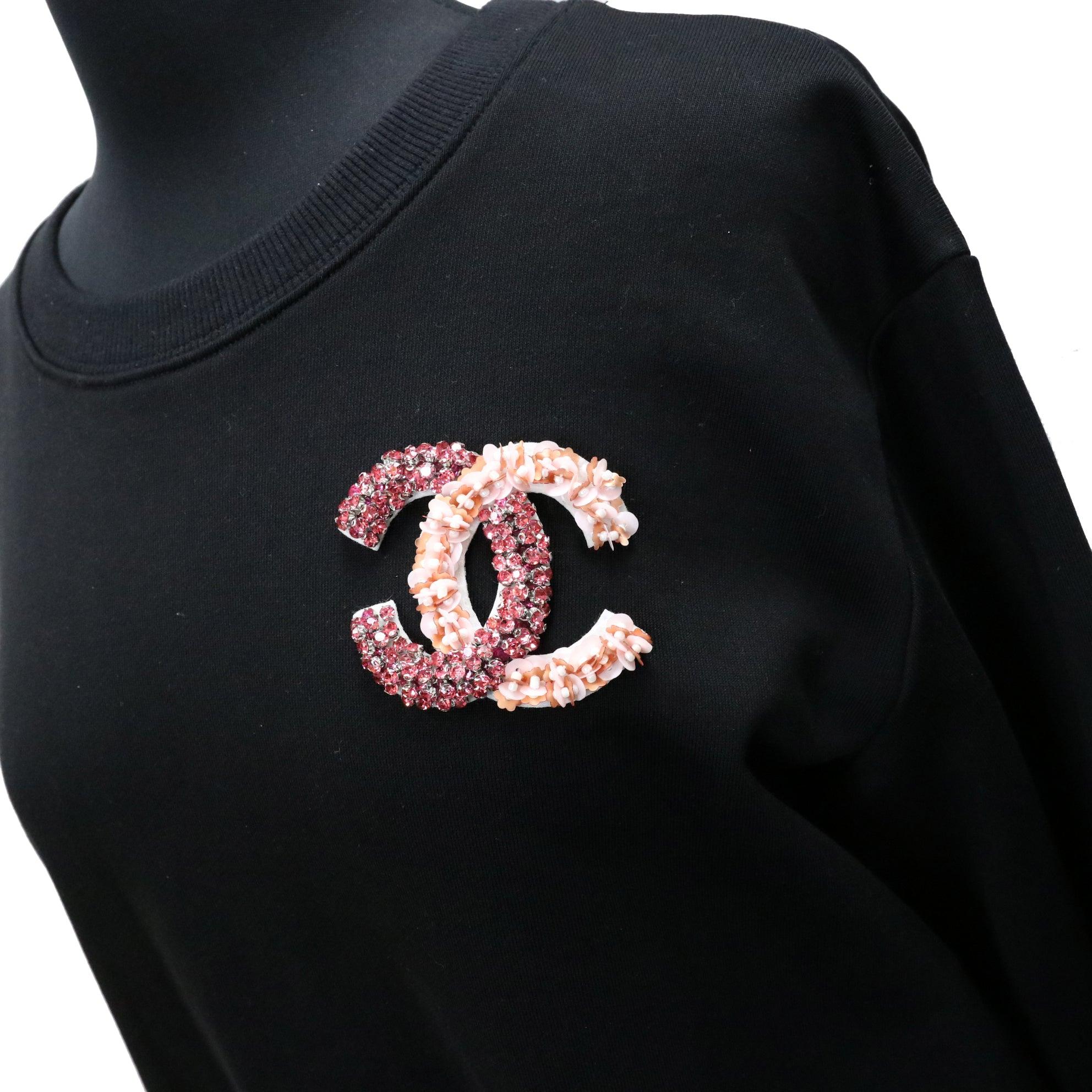 Chanel Coco Pink Studded Crystal CC Logo French Sweater CC-C1115P-0001 3