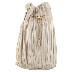 Chanel Coco Pleats Backpack Pleated Crumpled Calfskin Large