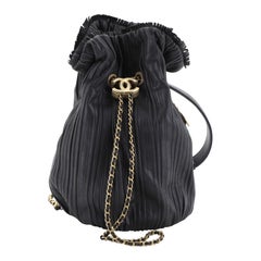 Chanel Coco Pleats Backpack Pleated Crumpled Calfskin Small