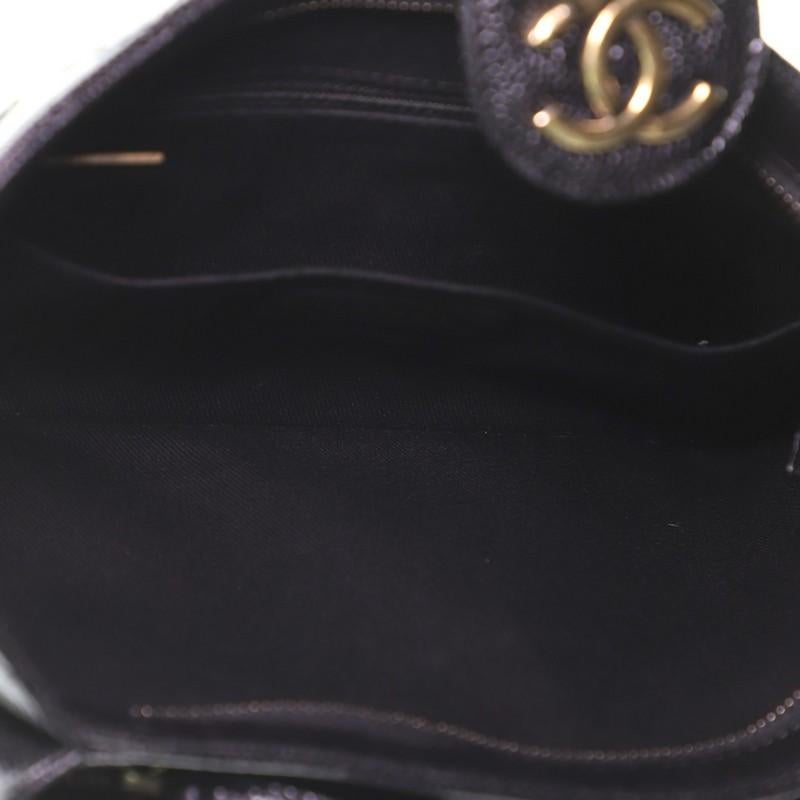 Women's or Men's Chanel Coco Pleats Clutch Quilted Glazed Caviar