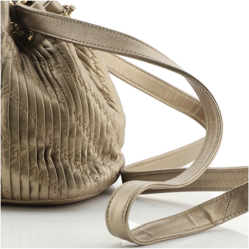 Chanel Coco Falten Kordelzug Tasche plissiert zerknittert Kalbsleder klein 1