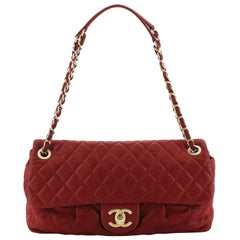 Chanel Coco Pleats Flap Bag Quilted Iridescent Calfskin Large