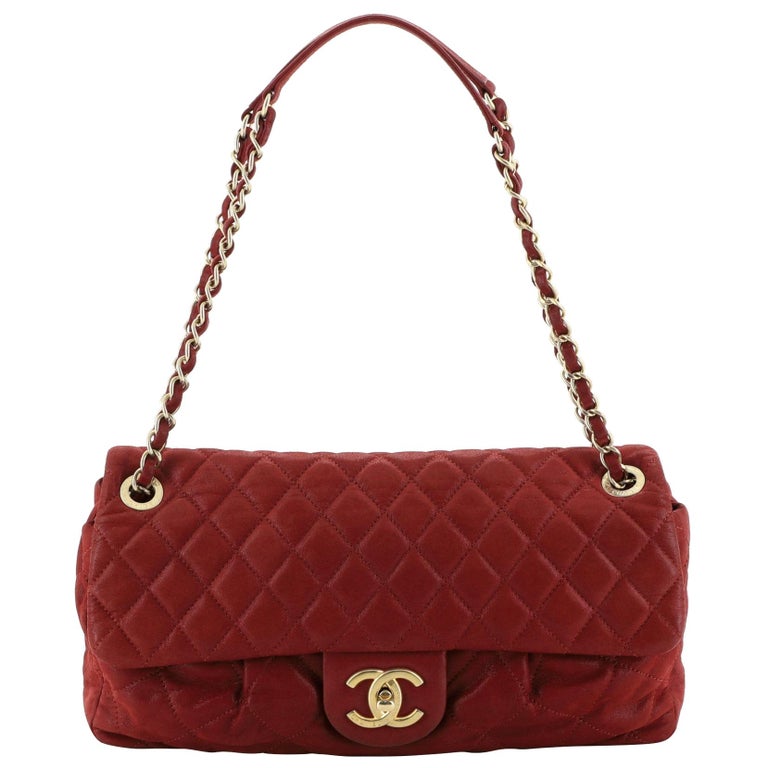 Chanel Coco Pleats Flap Bag Quilted Iridescent Calfskin Large at